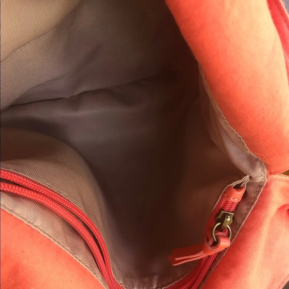 The Sak Huntley Hobo Orange Pebbled Leather Shoulder Bag